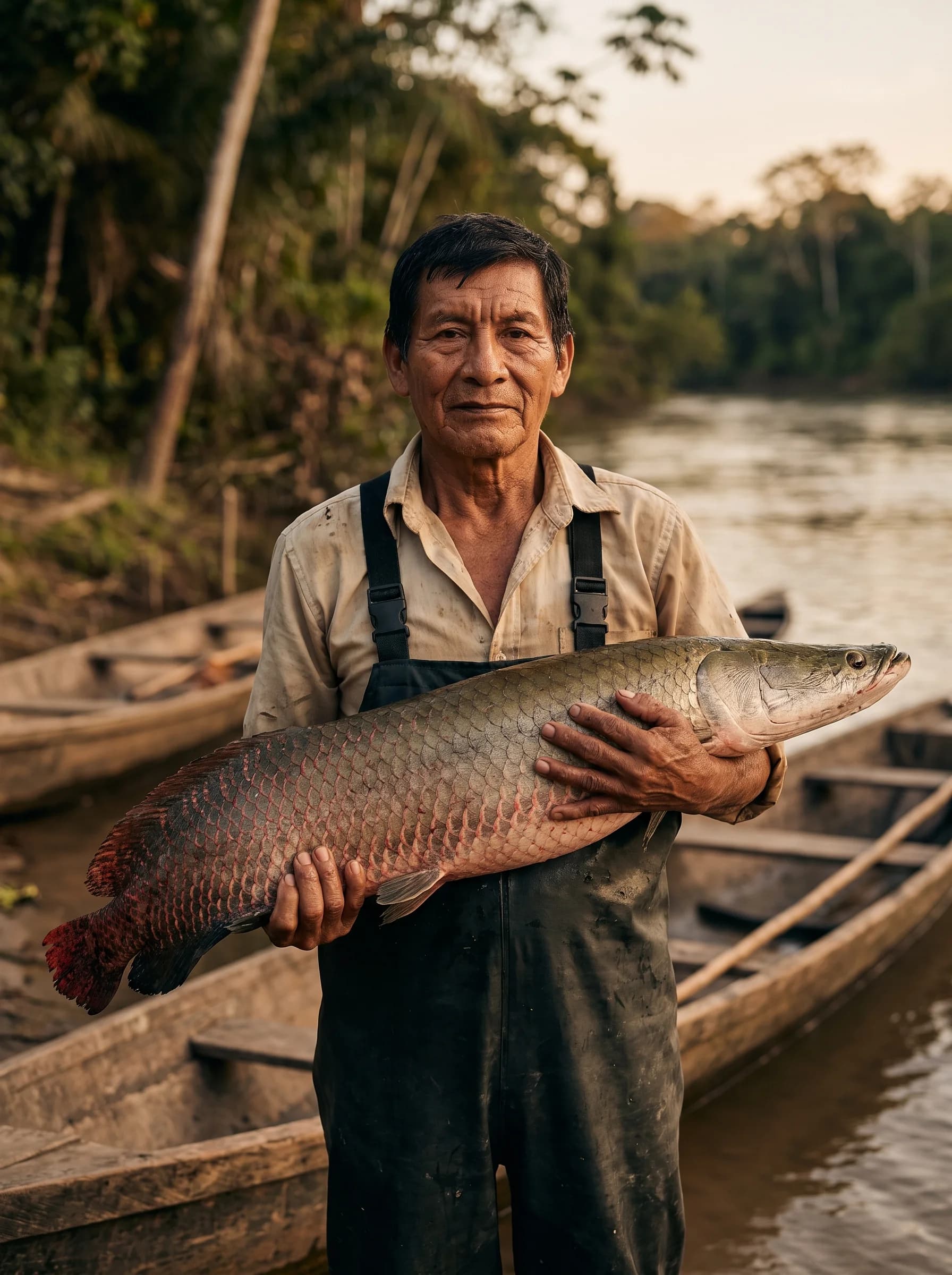 Fisherman with fresh catch