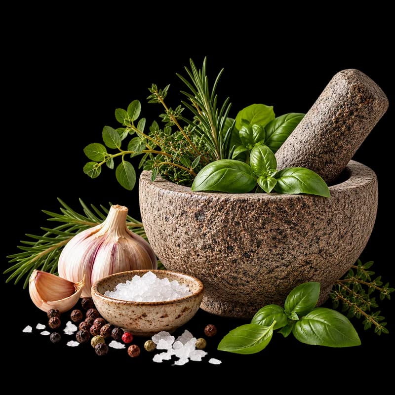 Traditional stone mortar representing craft