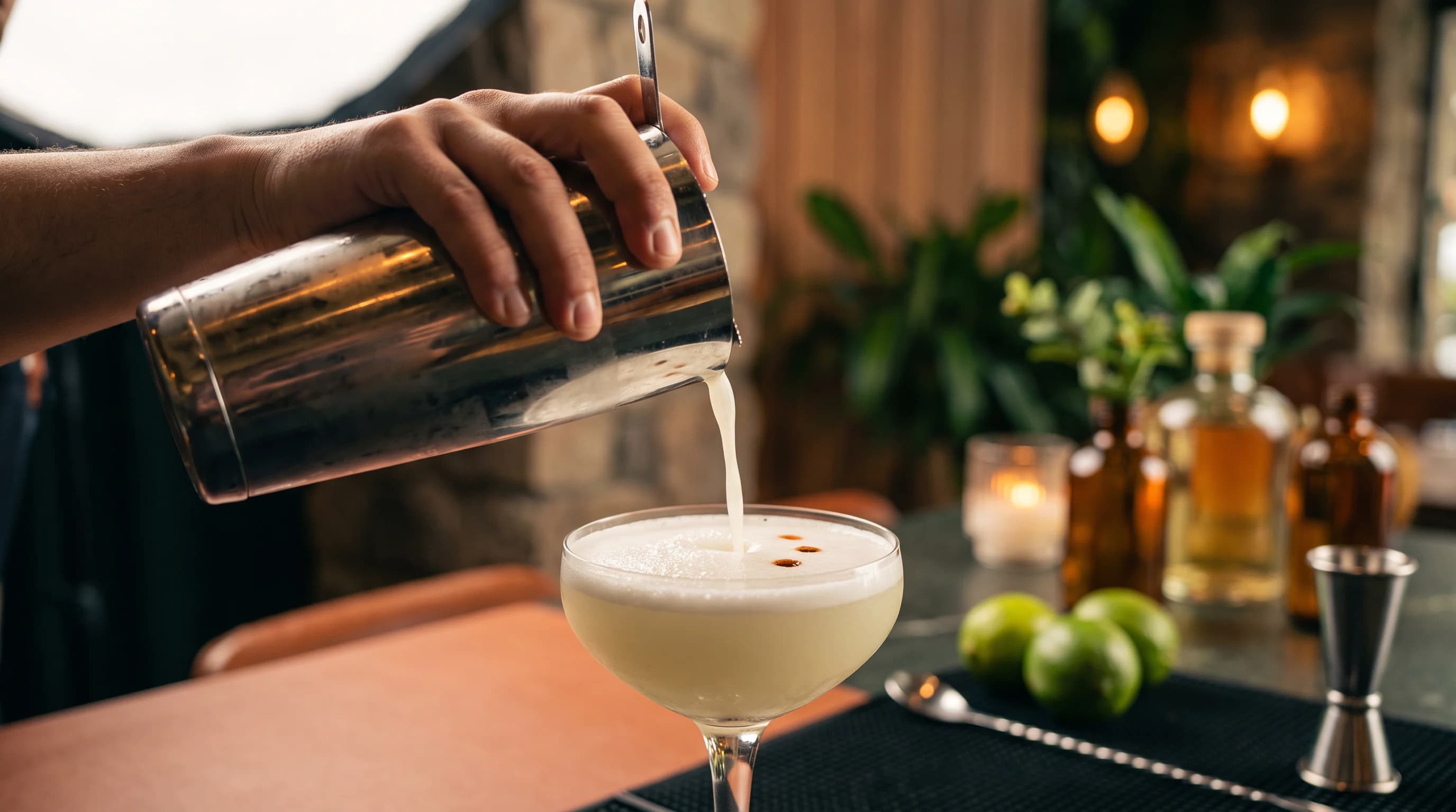 An Amazon-inspired cocktail prepared at the bar