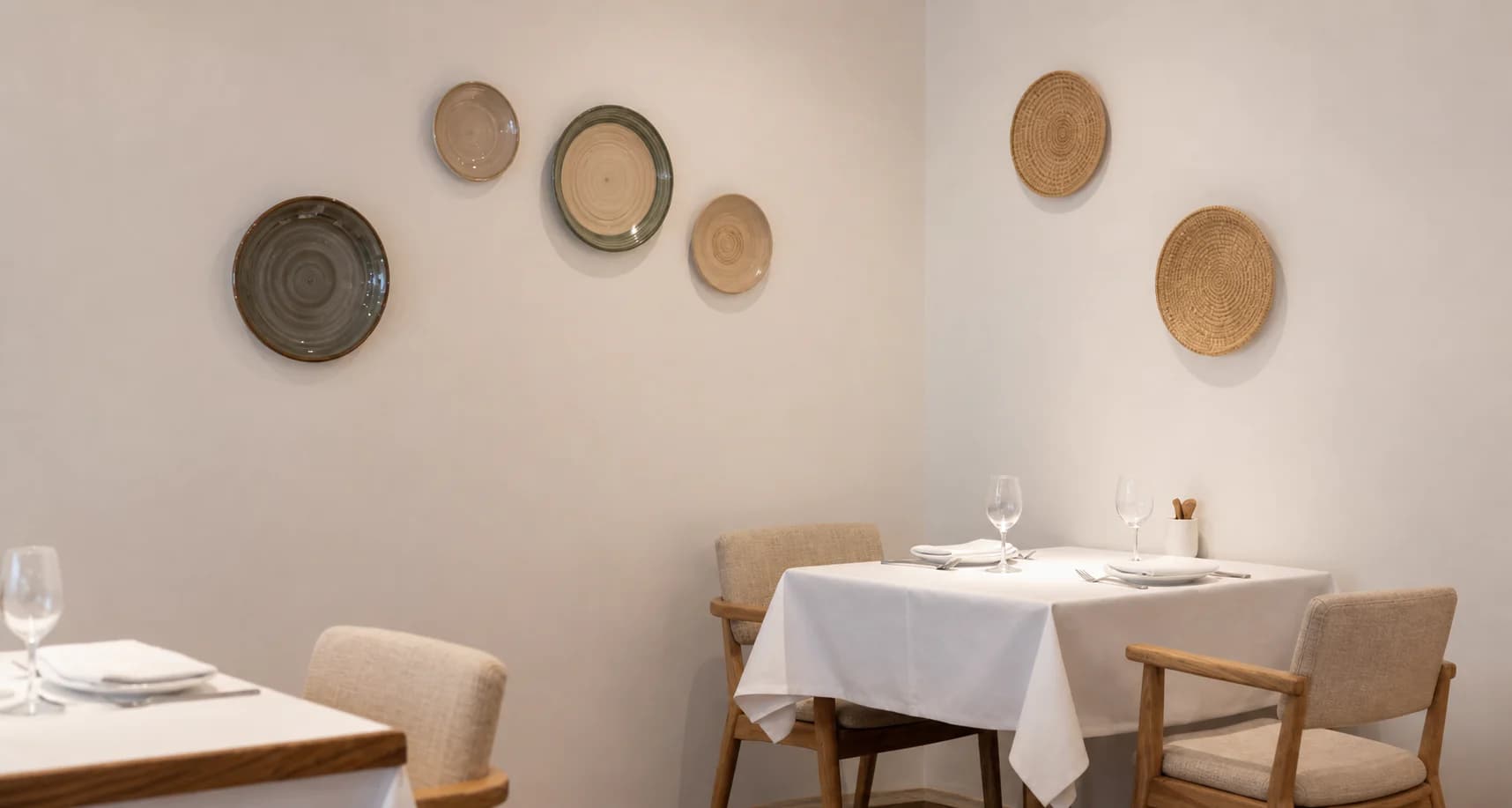 Nativa Bistro's calm ivory main dining room